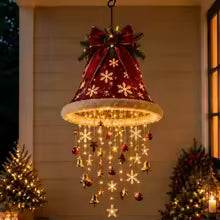 Luminária Pendente Gorro de Natal com LED e Pingentes - foto 8