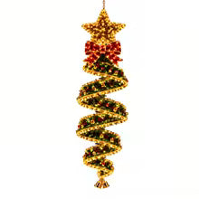 enfeite de natal suspenso árvore espiral com estrela