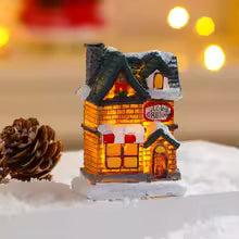 casinha iluminada para vila de natal modelo E