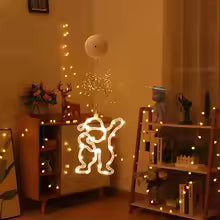 enfeite de janela led papai noel