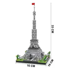medidas da torre eiffel pequena de blocos de montar