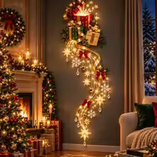 luz de parede de natal modelo presentes
