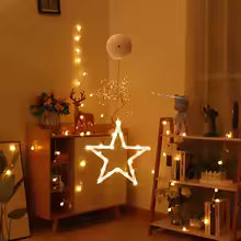 enfeite de janela led estrela