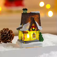 casinha iluminada para vila de natal modelo F