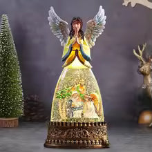 Caixa de Música de Natal Anjo com Luz e Globo de Neve - foto 7