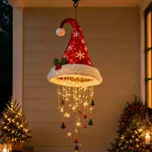 Luminária Pendente Gorro de Natal com LED e Pingentes - foto 9