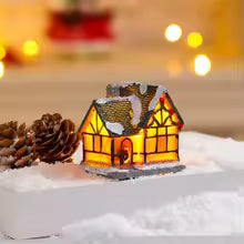 casinha iluminada para vila de natal modelo D