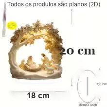 presépio de acrílico arco de árvore em tons claros