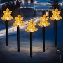 kit 5 estacas solares de natal modelo sino