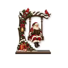 Enfeite de Mesa de Natal em Madeira com Balanço - foto 10