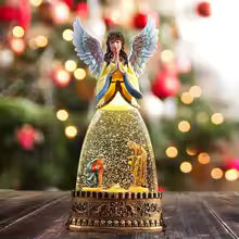 Caixa de Música de Natal Anjo com Luz e Globo de Neve - foto 9