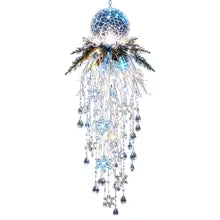 cascata de luz de natal modelo globo azul