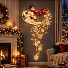 luz de parede de natal modelo boneco de neve