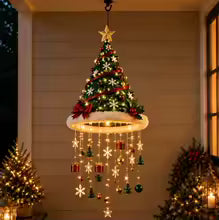 Luminária Pendente Gorro de Natal com LED e Pingentes - foto 7