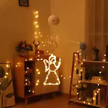 enfeite de janela led anjo