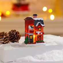 casinha iluminada para vila de natal modelo C
