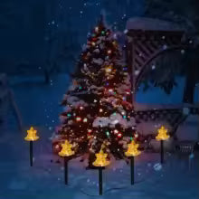 Kit 5 Estacas Solares de Natal para Jardim com 8 Modos - foto 12