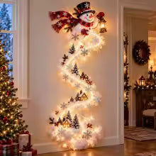 luz de parede de natal modelo boneco de neve