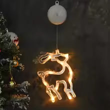 enfeite de natal iluminado com ventosa formato rena