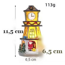 torre do relógio iluminada para vila de natal