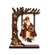 Enfeite de Mesa de Natal em Madeira com Balanço - foto 13
