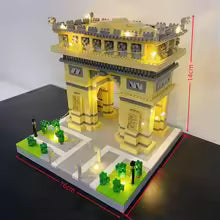 arco do triunfo de blocos de montar com led