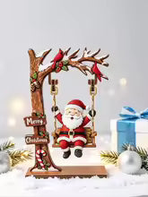 Enfeite de Mesa de Natal em Madeira com Balanço - foto 8
