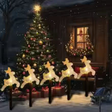Kit 5 Estacas Solares de Natal para Jardim com 8 Modos - foto 7