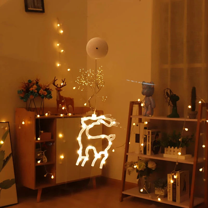enfeite de natal led rena com ventosa