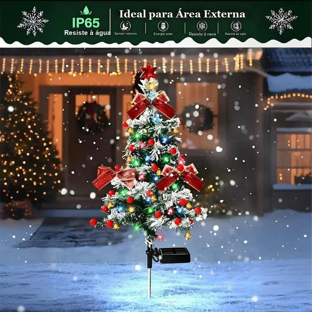 árvore de natal solar para jardim resistente à água