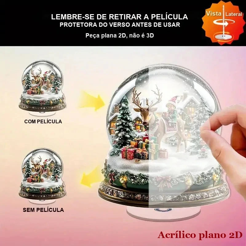 como retirar a película protetora do enfeite de acrílico de natal