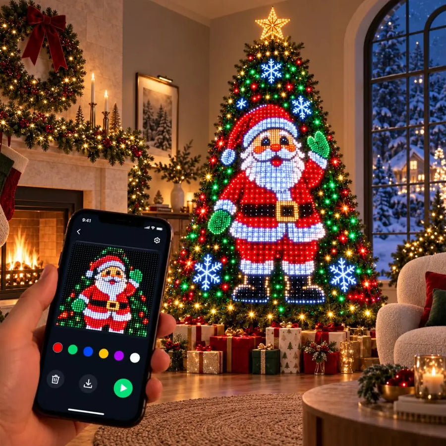 Luz de Árvore de Natal Inteligente RGB com App e Controle