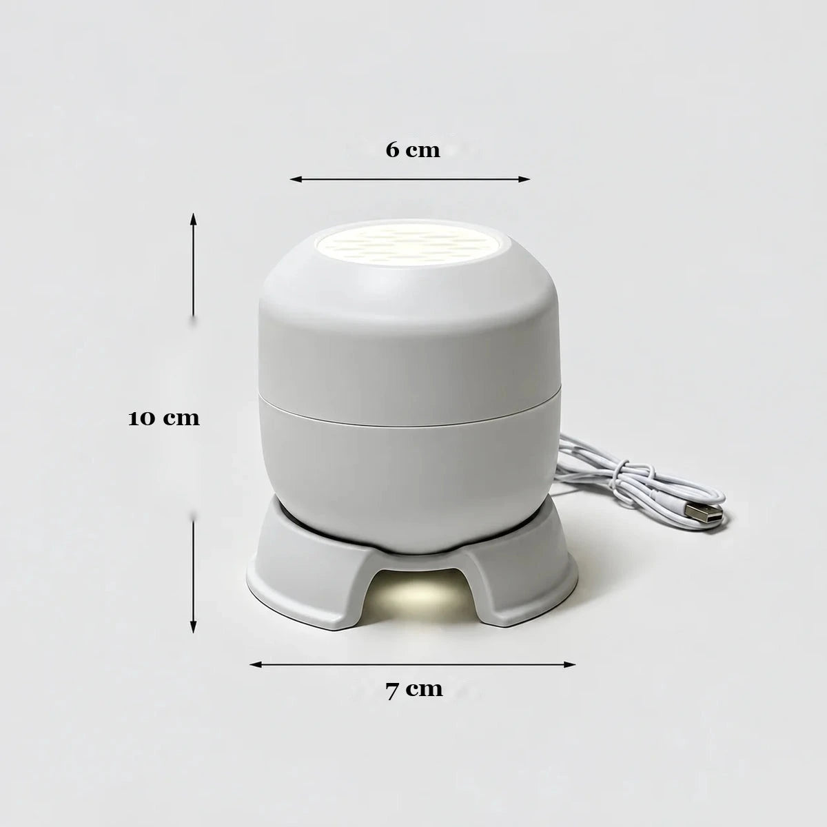 medidas do projetor de luz de natal usb 10 cm de altura